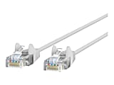 Belkin CAT6 Slim Gigabit Snagless UTP Ethernet Cable - 50 ft Category 6 Network Cable for Network Device, Notebook, Desktop Computer, Modem, Router, Wall Outlet - First End: 1 x RJ-45 Network - Male - Second End: 1 x RJ-45 Network - Male - 1 Gbit/s