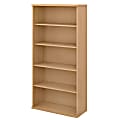 Bush Business Furniture Studio C 5-Shelf Bookcase, Natural Maple, Standard Delivery 1 thumbnail image