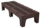 Cambro Vented Dunnage Rack, 12"H x 21"W x 60"D, Dark Brown