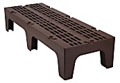 Cambro Vented Dunnage Rack, 12"H x 21"W x 60"D, Dark Brown 1 thumbnail image
