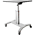 StarTech.com 28"W Mobile Sit-Stand Workstation, Silver