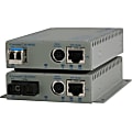 Omnitron Systems 10/100BASE-TX UTP to 100BASE-FX Media Converter and Network Interface Device - 1 x Network (RJ-45) - 1 x SC Ports - Management Port - 10/100Base-TX, 100Base-FX - 18.64 Mile - Desktop