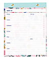 Office Depot® Brand Weekly Desk Calendar, 7" x 9", Floral, Undated