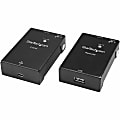 StarTech.com 1 Port USB 2.0 Over Cat5 or Cat6 Extender Kit - 165ft (50m) - USB Extender - USB to Ethernet Extender