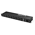 StarTech.com 1U 19" 8 Port Rack Mount PDU, IEC C13 Socket Rackmount Power Supply/ Strip, Horizontal Server Rack Surge Protector 16A 240V