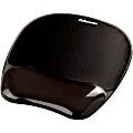 Fellowes® Gel Crystals Mouse Pad With Wrist Rest, 1"H x 7-15/16"W x 9-1/4"D, Black