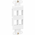 Tripp Lite Center Plate Insert Decora Vertical 4-Port for A/V VoIP Ethernet, N042D004VWH 1 thumbnail image