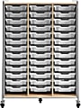 Safco® Whiffle Triple-Column 39-Drawer Mobile Storage Cart, 60"H x 43-1/4"W x 19-3/4"D, Gray 1 thumbnail image