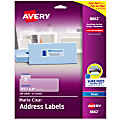 Avery® Matte Address Labels With Sure Feed® Technology, 8662, Rectangle, 1-1/3" x 4", Clear, Pack Of 350 1 thumbnail image