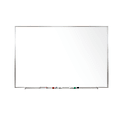 Ghent Magnetic Porcelain Dry-Erase Whiteboard, 48" x 144", Aluminum Frame With Silver Finish