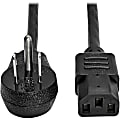 Eaton Tripp Lite Series Desktop Computer AC Power Cord, Right-Angle NEMA 5-15P to C13 - 10A, 125V, 18 AWG, 10 ft. (3.05 m), Black - P00601015D 1 thumbnail image