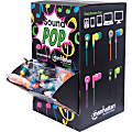 Manhattan SoundPOP Earphone Countertop Display/Dispenser - Stereo - Teal, Yellow, Blue, Orange, Pink, Fuschia, Black, Green - Wired - 32 Ohm - 20 Hz 20 kHz - Earbud - Binaural - In-ear - 3.28 ft Cable 1 thumbnail image