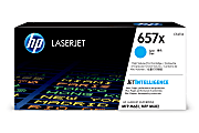 HP 657X High-Yield Cyan Toner Cartridge, CF471X