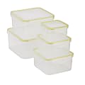 Honey-Can-Do Snap-Tab 10-Piece Food Storage Set, 0.4 - 3.2 Qt, Clear