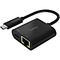 Belkin USB-C to Ethernet + Charge Adapter - USB Type C - 1 Port(s) - 1 - Twisted Pair - 1000Base-T - Portable