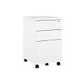 Bestar Universel 18"D Vertical 3-Drawer Mobile Pedestal File Cabinet, White