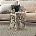 Ameriwood Home CosmoLiving By Cosmopolitan Brielle Rectangle Accent Table, 24"H x 22"W x 22"D, Onyx Marble 1 thumbnail image