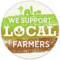 Custom Printed Full-Color Window Decal Cling Labels And Stickers, 5" Circle, Box Of 250 Labels 1 thumbnail image