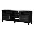 South Shore Adrian TV Stand For TVs Up To 75'', Black Oak