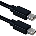 QVS 2-Meter Mini DisplayPort UltraHD 4K Black Cable - First End: 1 x Mini DisplayPort Male Digital Audio/Video - Second End: 1 x Mini DisplayPort Male Digital Audio/Video - 1.35 GB/s - Supports up to 3840 x 2160 - Black