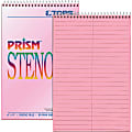 TOPS™ Prism+™ Color Steno Book, 6" x 9", Gregg Ruled, 80 Sheets, Pink, Pack Of 4