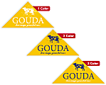 Custom 1, 2 Or 3 Color Printed Labels/Stickers, Triangle, 1-1/4" x 2-1/2", Box Of 250 1 thumbnail image