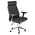 Bush Business Furniture Metropolis Ergonomic Bonded Leather High-Back Office Chair, Black, Standard Delivery