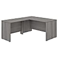 Bush Business Furniture Studio C 60"W L-Shaped Desk With 42"W Return, Platinum Gray, Premium Installation