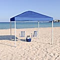 Flash Furniture Outdoor Pop-Up Event Canopy Tent With Carry Bag, 106"H x 116"W x 116"D, Blue 1 thumbnail image