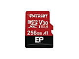 Patriot EP Series - Flash memory card (microSDXC to SD adapter included) - 256 GB - A1 / Video Class V30 / UHS-I U3 / Class10 - microSDXC UHS-I