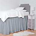 Dormify Jordyn Extended Length Dorm Bed Skirt, Twin/Twin XL, Sky Blue