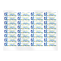 Personalized Custom Printed, Return Sheet Address Labels, Clear, 2-1/2" x 3/4", 32 Labels Per Sheet, 4 Sheets Per Pack