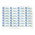 Personalized Custom Printed, Return Sheet Address Labels, Clear, 2-1/2" x 3/4", 32 Labels Per Sheet, 4 Sheets Per Pack 1 thumbnail image