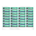Personalized Custom Printed, Return Sheet Address Labels, White, 2-1/2" x 3/4", 32 Labels Per Sheet, 4 Sheets Per Pack 1 thumbnail image