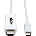 Tripp Lite by Eaton USB-C to HDMI Adapter Cable (M/M), 4K 60 Hz, 4:4:4, Thunderbolt 3 Compatible, White, 3 ft. (0.9 m) 1 thumbnail image