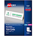 Avery® Printable Large Tent Cards, 3.5" x 11", White With Embossed Border, 50 Blank Place Cards