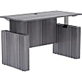 Lorell® Essentials Electric 60"W Sit-to-Stand Desk Shell, Weathered Charcoal