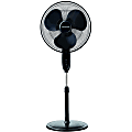 Honeywell 16 in. Double Blade Pedestal Stand Fan, Black - HSF1640B - 2 Blades - 16" Diameter - 3 Speed - Adjustable Height, Adjustable Tilt Head, Removable Grill, Timer-off Function, Oscillating, Safe Base - 48" Height x 16" Width - Black