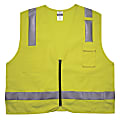 Ergodyne GloWear Flame-Resistant Hi-Vis Safety Vest, Class 2 Surveyor's, Large/Extra-Large, Lime, 8262FRZ