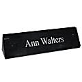 Custom Engraved Black Marble Desk Bar, 2"x 8"