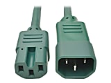 Eaton Tripp Lite Series Power Cord C14 to C15 - Heavy-Duty, 15A, 250V, 14 AWG, 6 ft. (1.83 m), Green - Power cable - IEC 60320 C14 to IEC 60320 C15 - AC 250 V - 15 A - 6 ft - molded - green
