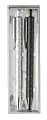 Office Depot® Brand Glitter Ballpoint Pens, Bullet Point, 1.0 mm, Black/Silver Barrels, Black Ink, Pack Of 2 Pens