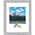 Amanti Art Rectangular Narrow Picture Frame, 13” x 16" With Mat, Grace Brushed Nickel 1 thumbnail image