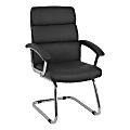 HON® Traction™ Bonded Leather Guest Chair, Black