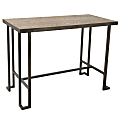 Lumisource Roman Industrial Counter Table, Rectangular, Brown/Antique