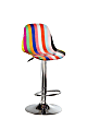 Powell® Home Fashions Striped Acrylic Bar Stool, Multicolor Stripes/Chrome