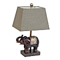 Lalia Home Elephant Table Lamp, 20-1/2"H, Brown Shade/Brown Base