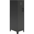 LYS SOHO Locker - 4 Shelve(s) - for Office, Home, Classroom, Playroom, Basement, Garage, Cloth, Sport Equipments, Toy, Game - Overall Size 53.4" x 14.3" x 18" - Black - Steel