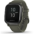 Garmin Venu Sq Smart Watch  - Green - Slate Case - Moss Band - Anodized Aluminum, Glass Bezel, Lens - Fiber Reinforced Polymer Case - Silicone Band 1 thumbnail image