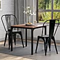 Glamour Home Bash Metal Dining Accent Chairs, Black, Set Of 2 Chairs 1 thumbnail image